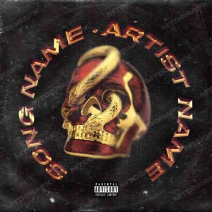 Red and gold Snake Skull Cover Design | Cover Art