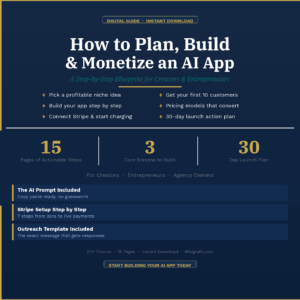 How to Build and Monetize an AI App - Step by Step Blueprint for Creators and Entrepreneurs